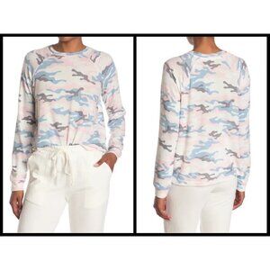 💕PJ SALVAGE💕 Long Sleeve Printed Raglan Top Camo